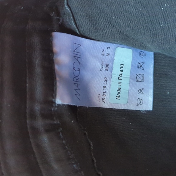 Marc Cain. Slim Fit Drawstring Pants. Faux Leather. Size N3. - Picture 3 of 14
